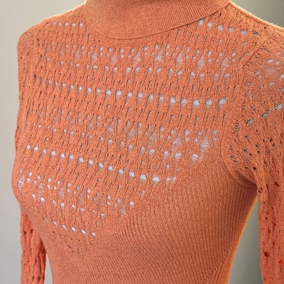 ARDEN B. Unique Stretchy Metallic Turtleneck  - Size Small - Picture 5 of 12